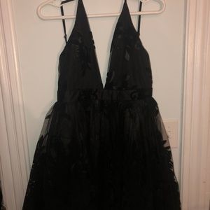 Fashion Nova Black backless mini dress